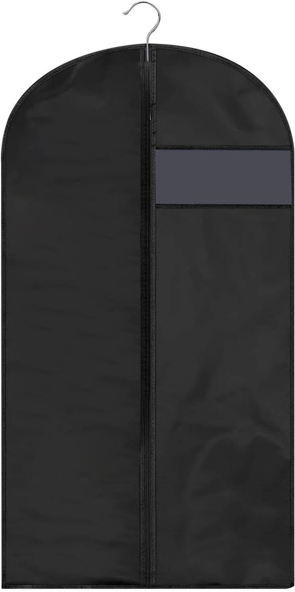 Kledingbeschermer - Opberghoes - Kast organiseren - Transparant venster - 100 cm - Grijs