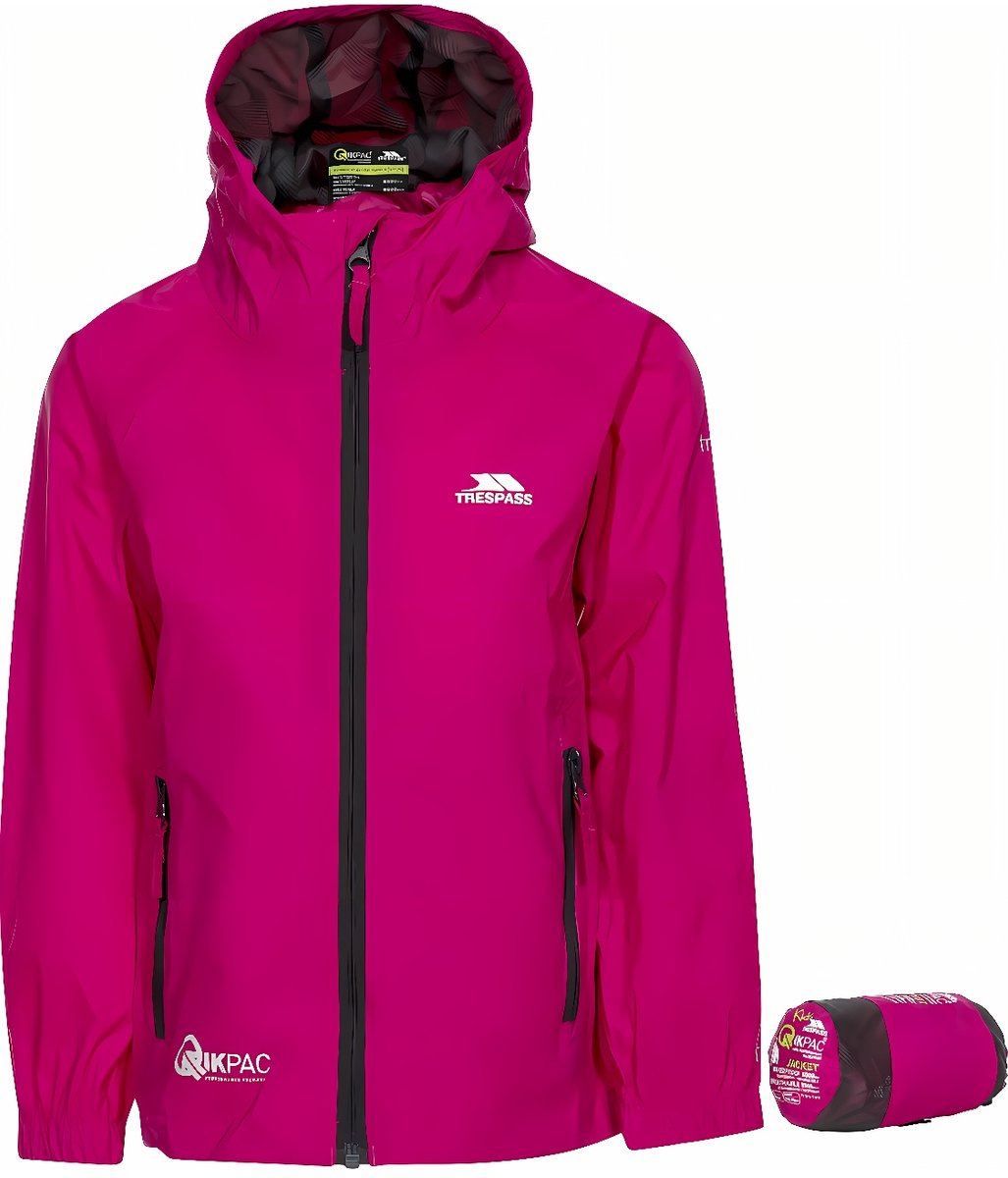 Trespass Childrens/Kids Qikpac Waterproof Packaway Jacket Sasparilla