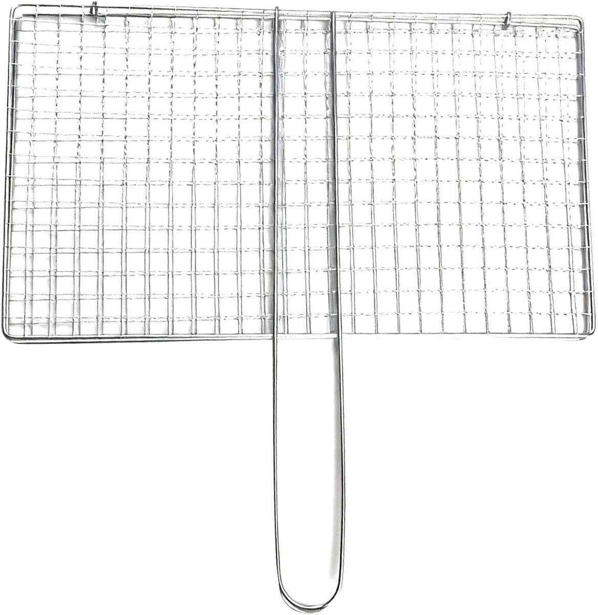 Grillmand BBQ mand Buiten koken Dubbelzijdige ventilatie 38.5 x 21 cm Zilverkleurig