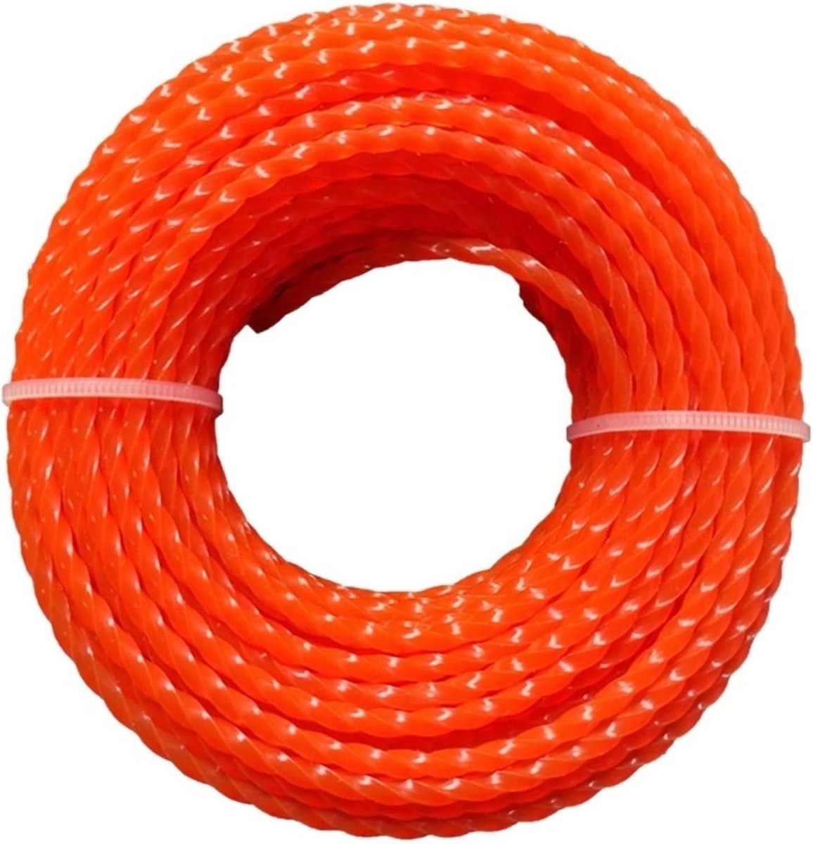 Grastrimmer Draad - Maaidraad Touw - Gazon Onderhoud - Spiraal Vorm - 15 Meter - Oranje