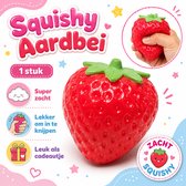 Aardbei Squishy Speeltje – 1 Stuk – Zachte Strawberry Squishy – Squeeze – Anti Stress Fidget Toy – Rood - 9 cm