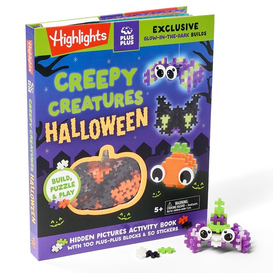 Highlights & Plus-Plus Activity Book and Blocks Set- Creepy  ... - cover