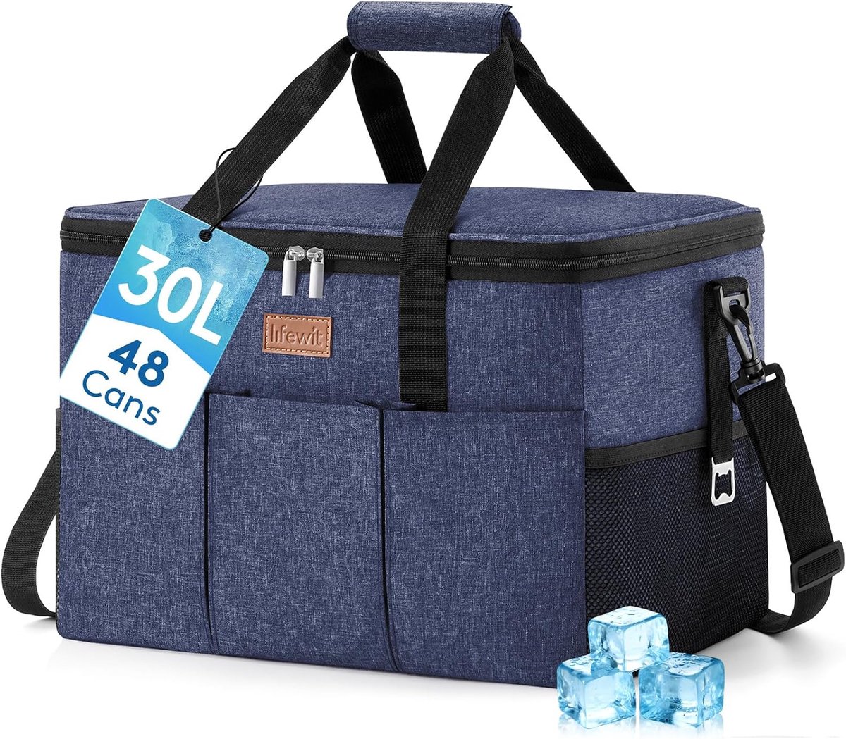 Koeltas Lunch Bag - Isolatietas Cooler - Eten Meenemen - Slijtvast Oxford Materiaal - 30 Liter - Donkerblauw