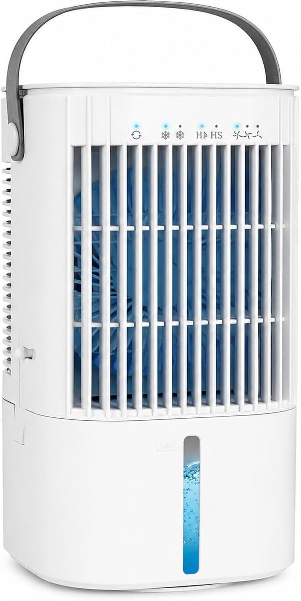 Bol.com Mobiele Airco - Zonder Afvoer - Ruimte Koelen - Waterreservoir Extra - 3 Snelheden - Wit aanbieding