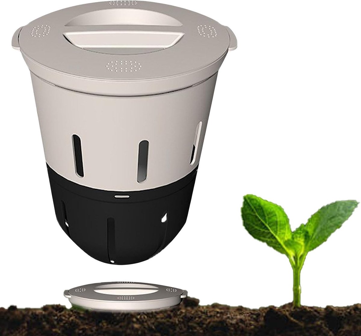 Compostbak Tuin - Organisch afval unit - Afvalbeheer - Geurcontrole systeem - 33 Gallon - Zwart