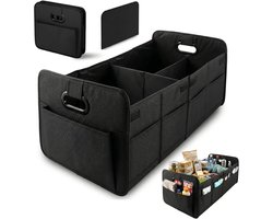 Kofferbak Organizer - Opvouwbare Tas - Auto Opbergen - XXL Inhoud 75L - 2 Stuks - Zwart