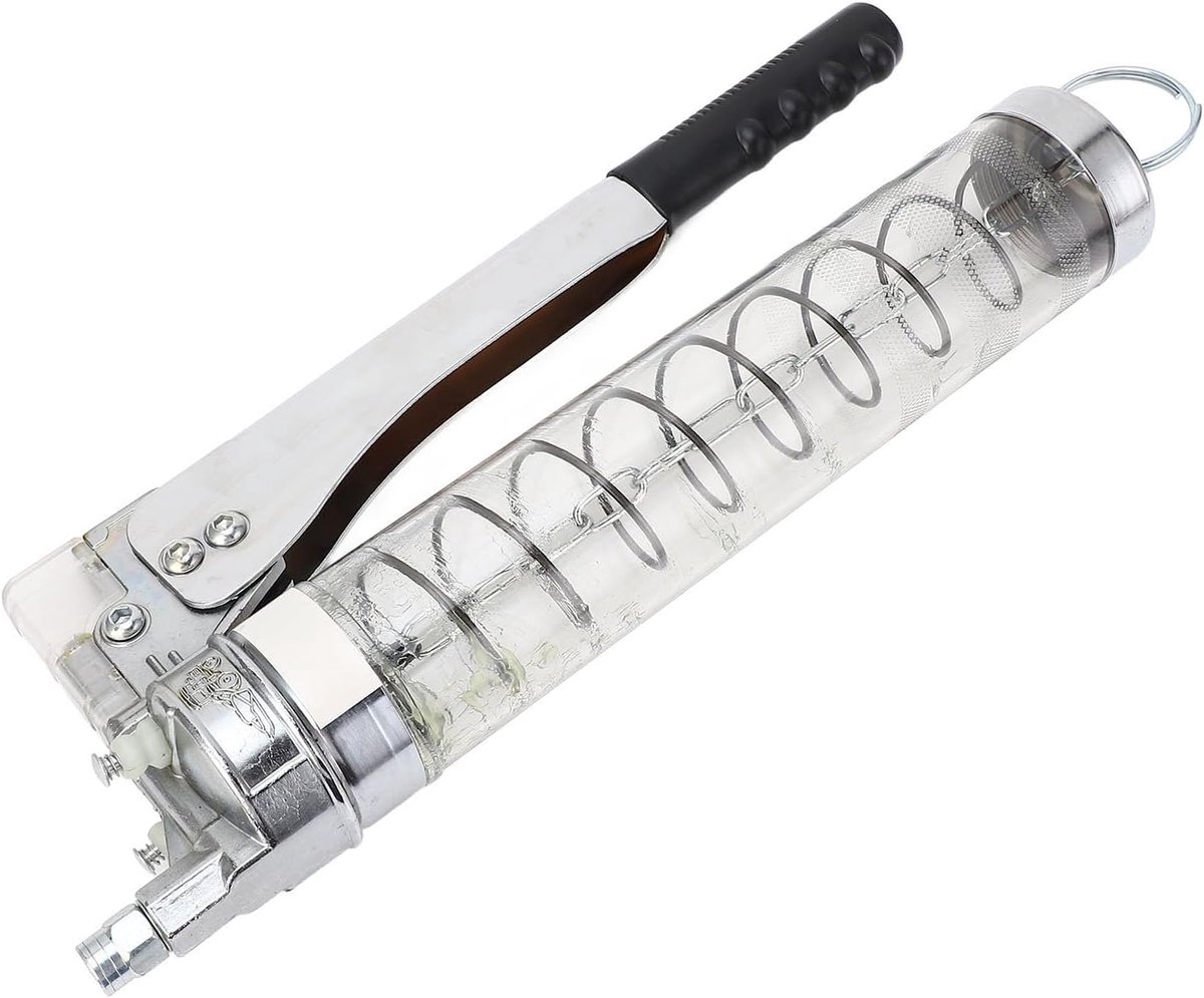Vetspuit met Hefboomwerking - Handmatige Hogedrukspuit - Apparatuur Smeren - Anti-vastzittend Mechanisme - Met Ketting - Grijs