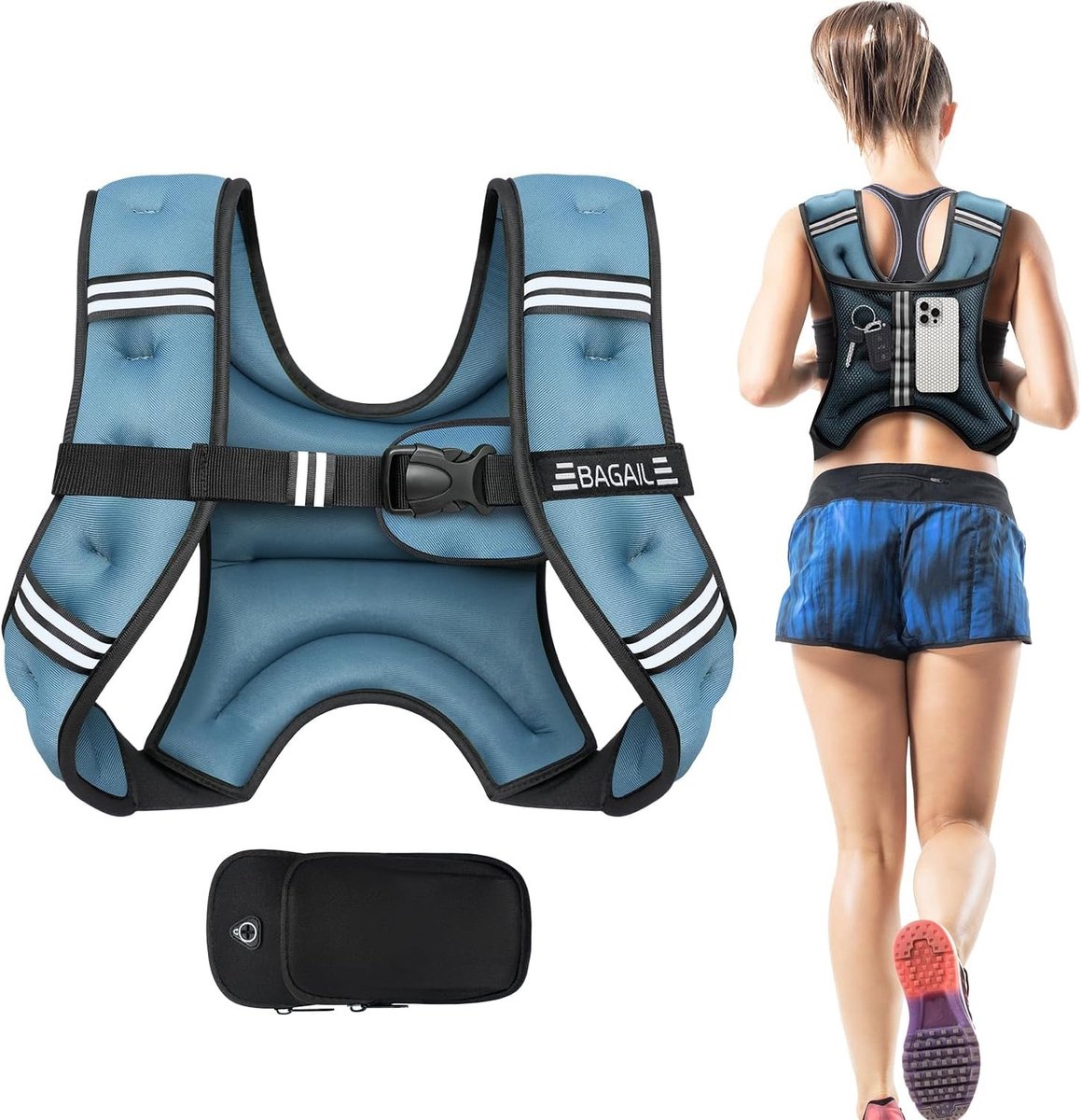 Gewichtsvest - 5 kg - Verstelbaar - Ademend Neopreen - Voor Krachttraining en Aerobics