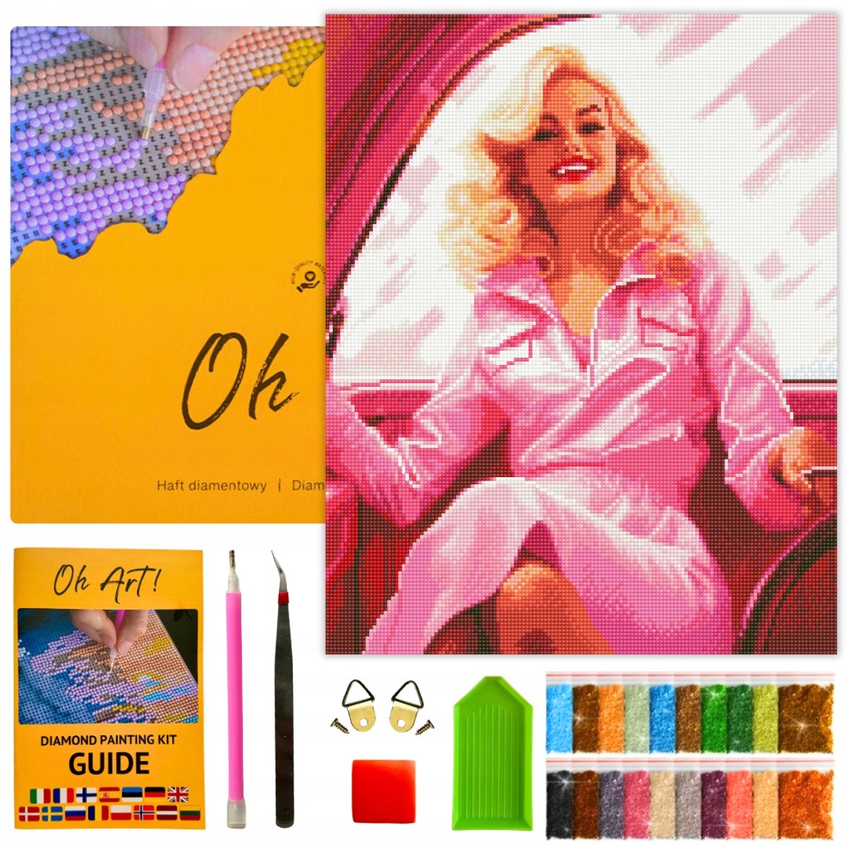 Diamant Schilderen 5D Kit met Lijst 40x50cm - Barbie