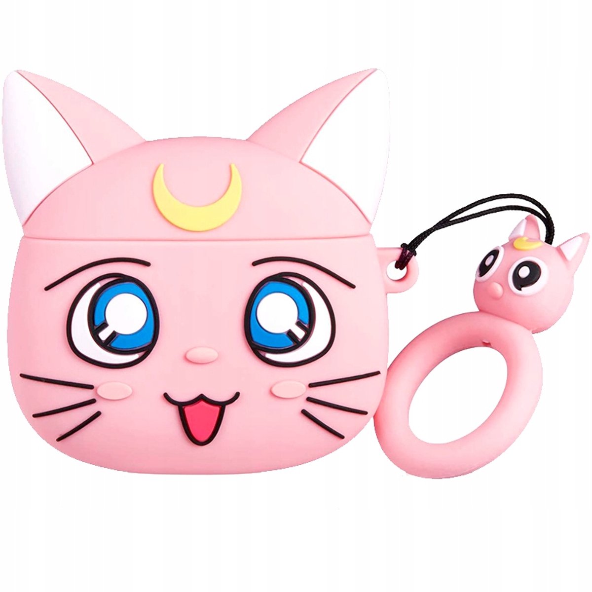 Hoesje voor AirPods 1 & 2 - Shady Luna Katten Design - Roze