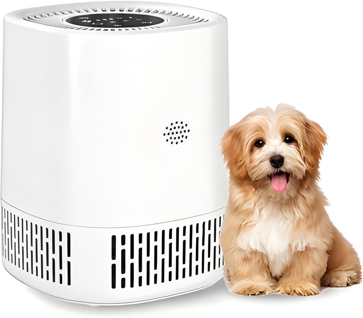 Stille Luchtreiniger voor Huisdieren en Allergie, Compact voor Slaapkamer, Wit-Danky