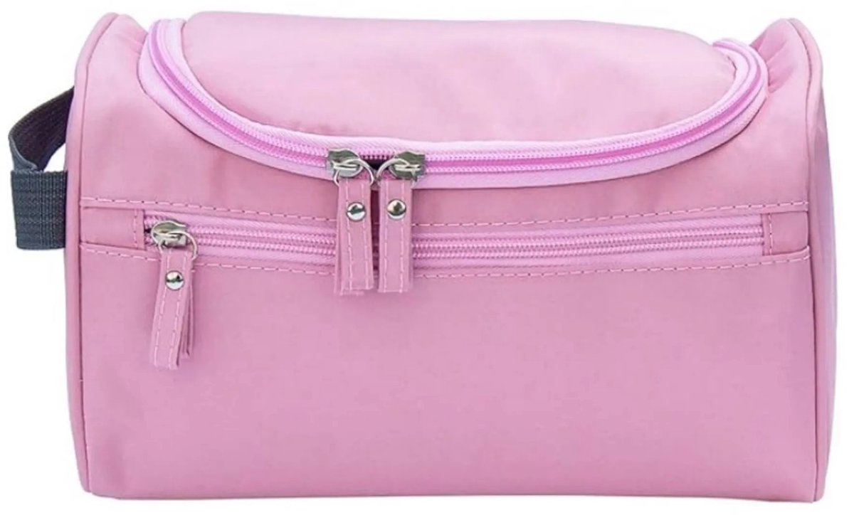Casalora All-in-One Hangbare Toilettas – Reis Toilettas / Make-uptas – Ophangbare Toilettas – Geschikt voor Make-up, Hygiëne en Reisbenodigdheden – Perfect voor Lange Reizen – Roze