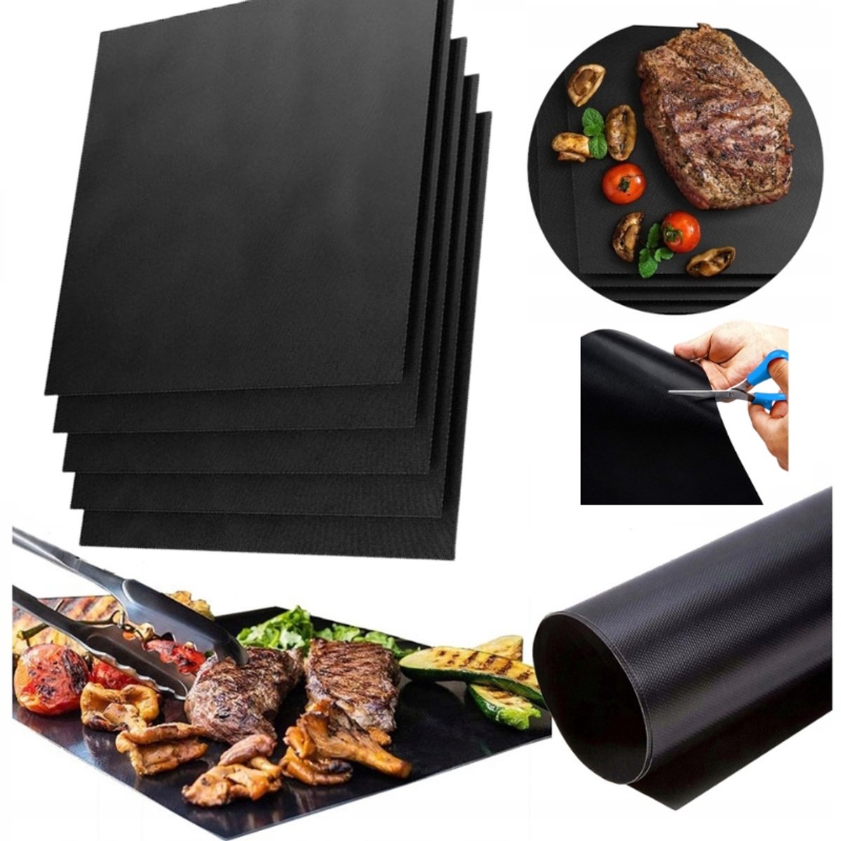 10x Teflon Grillmat 40x33cm - Anti-aanbak & Vaatwasserbestendig