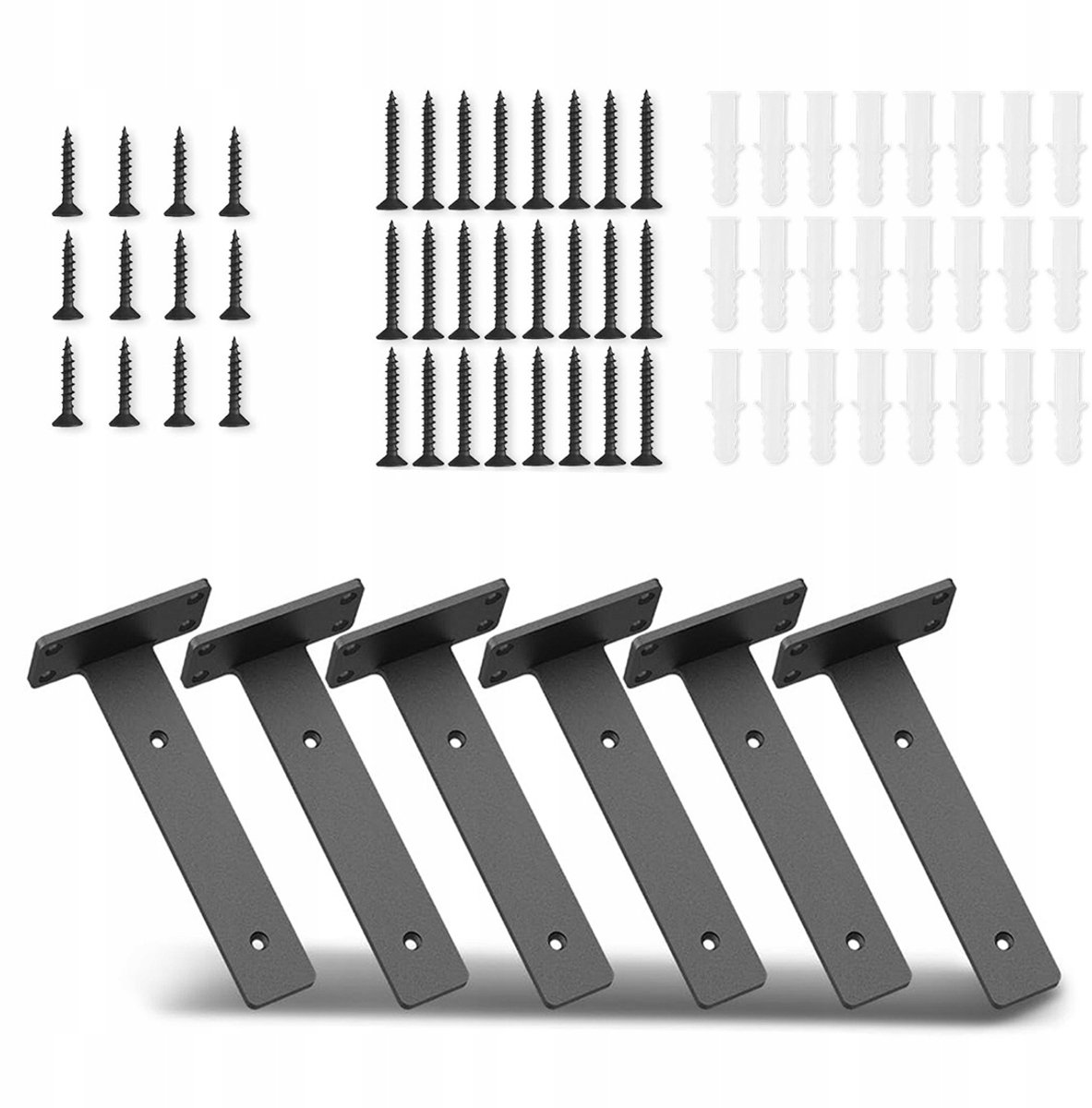 6x Sterke Plankdragers L-vormig Verborgen Muurbevestiging 8 inch