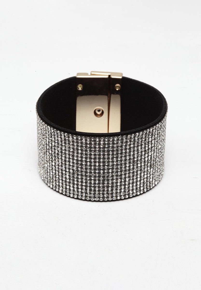 AVANT-GARDE PARIS Hi Fashion Bracelet - goudkleurig - 1 stuk - diameter 6 cm en breedte 3.8 cm met interlock sluiting