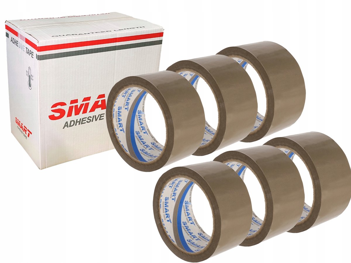 Bruine Pakkingstape 48mm x 100m - 6 Rollen - Sterk & Betrouwbaar