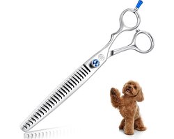 Moontay Dog Grooming Straight, Curved, Thinning/Mixing/Cutting, Scissors Kit, JP-440C Stainless Steel Pet Cat Hair - ShopVlot
