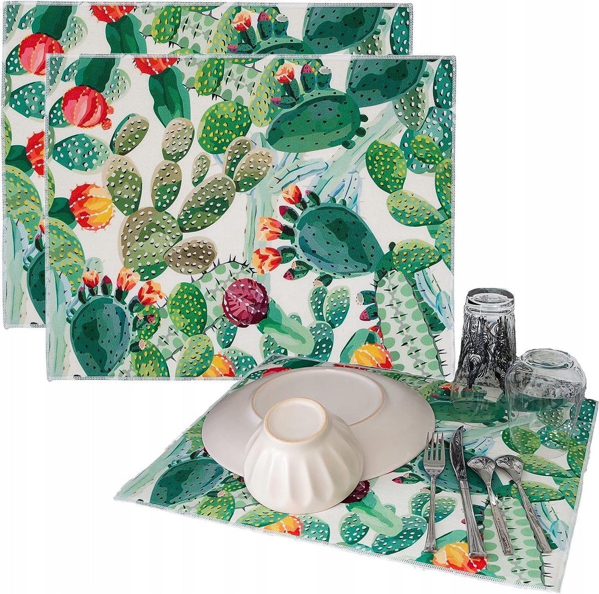 Hamur Home Set Of 2 Drying Mats, Drying Mat For Dishes, 40 X 46 Cm, Quick Drying, Sink Mat, Dishwashing Mat - ShopVlot