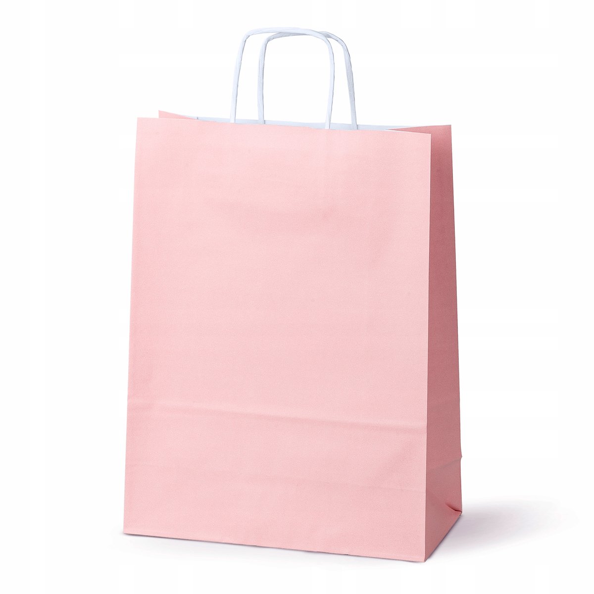 Pastel Roze Papieren Cadeauzakken met Gedraaid Handvat - 24x10x32 cm