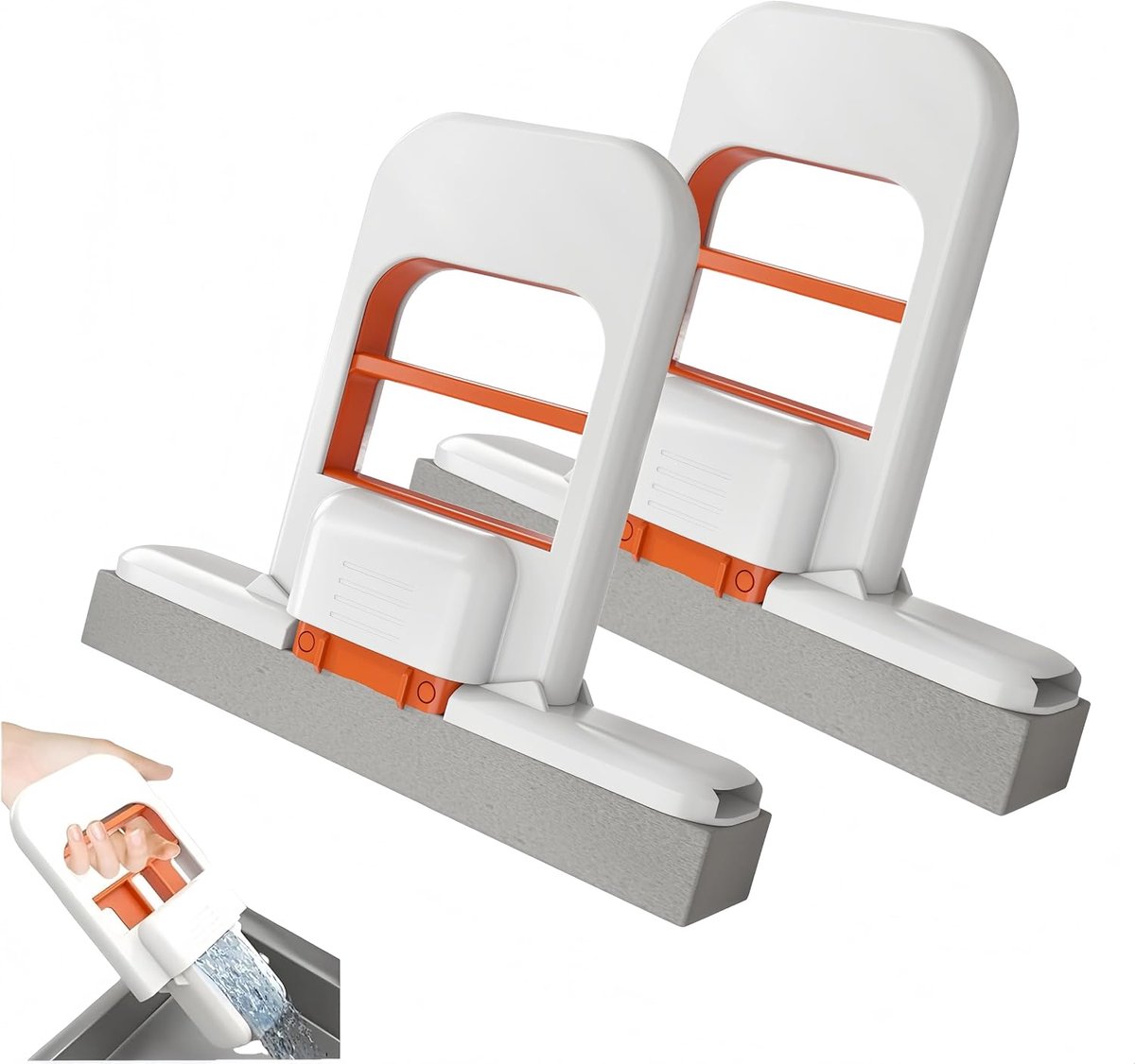 Mini Schoonmaakdoekjes Set van 2 - Opvouwbare Sponsjes voor Bureau en Keuken - Compacte Reinigingsset voor Ramen en Oppervlakken - Ideaal voor Snelle Reiniging