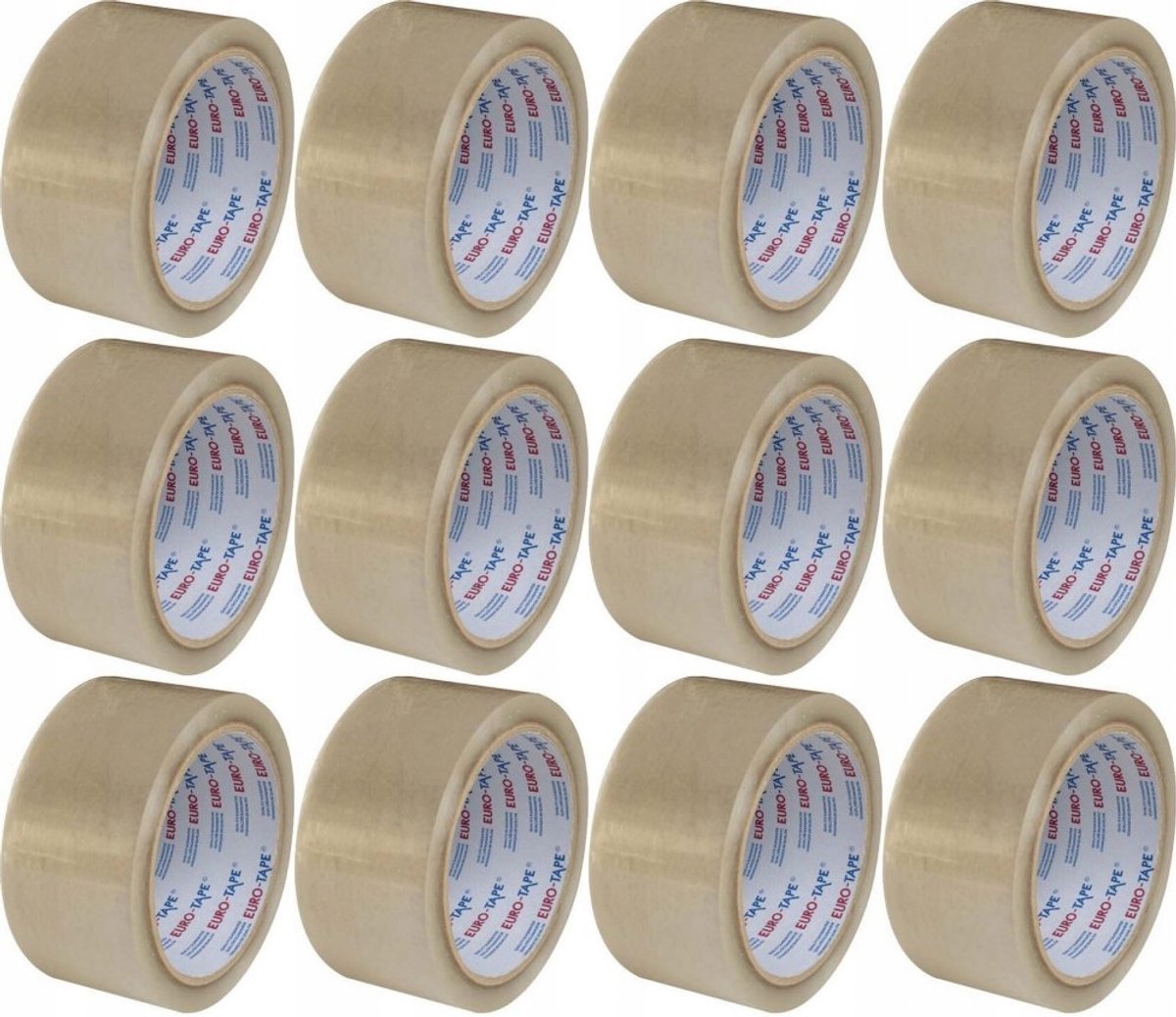 Pakkingstape Acryl Transparant 48mm x 45m - 12 Rollen