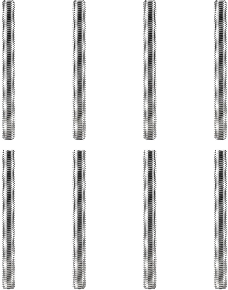 8 stangen en bouten met volledige schroefdraad, draadstangen M8 x 80 mm - ShopVlot
