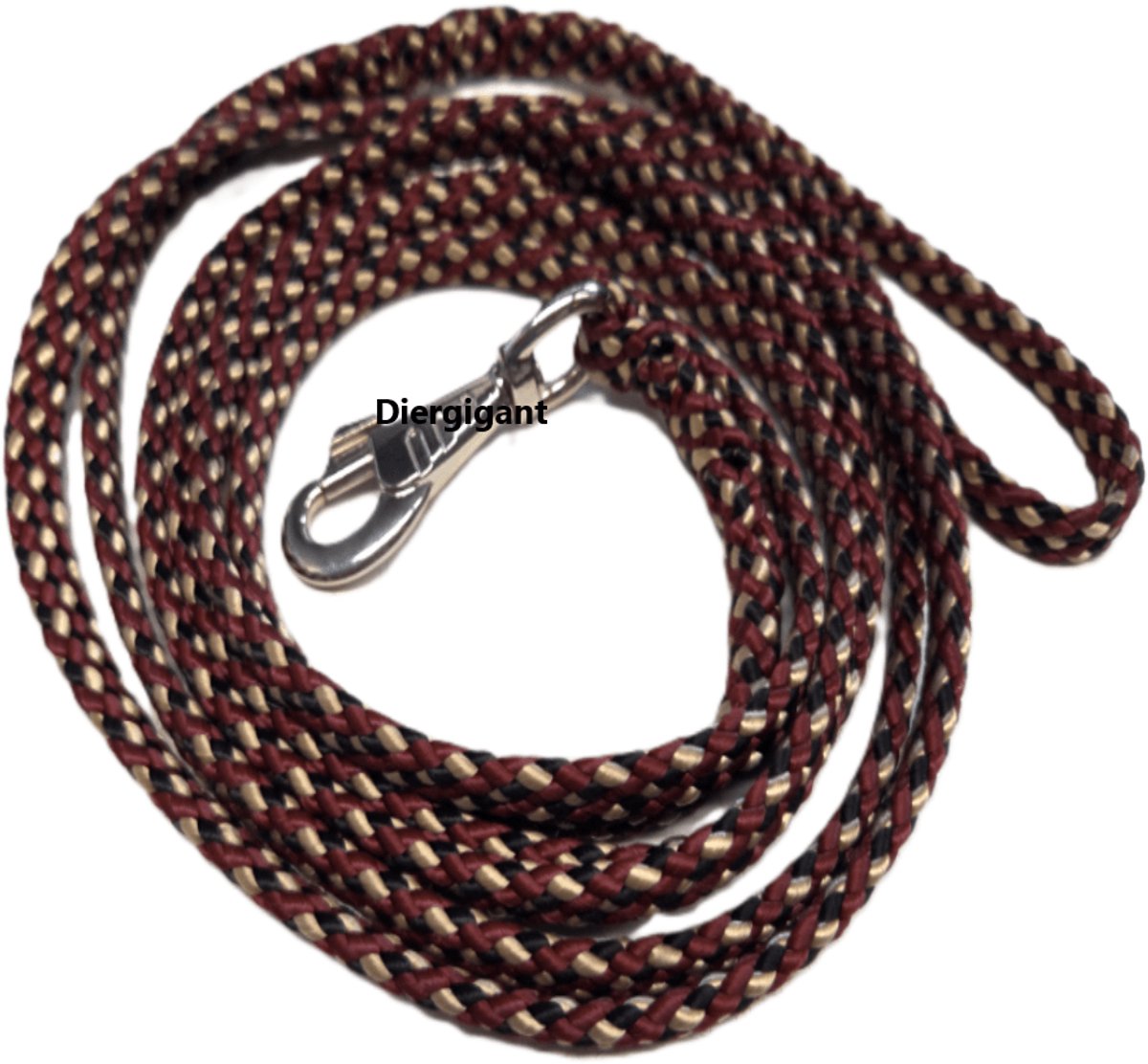 Chikko Quality - Gevlochten Looplijn - Bordeaux/Goud - 3 meter