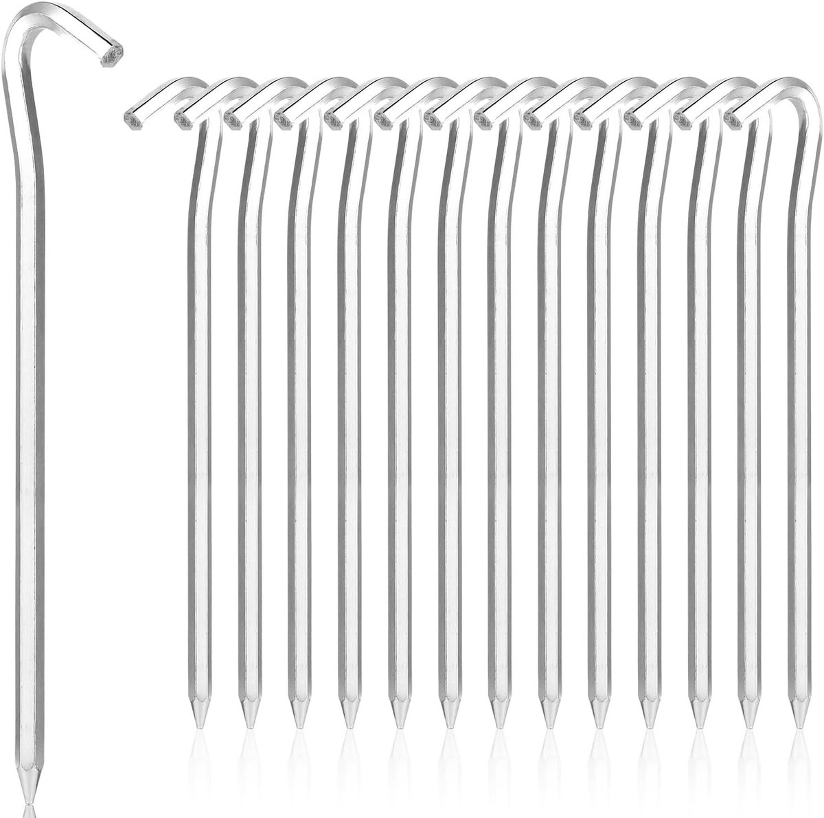 Schroefharingen - Aluminium - 18 cm - Metalen Haak - Voor Outdoor en Camping