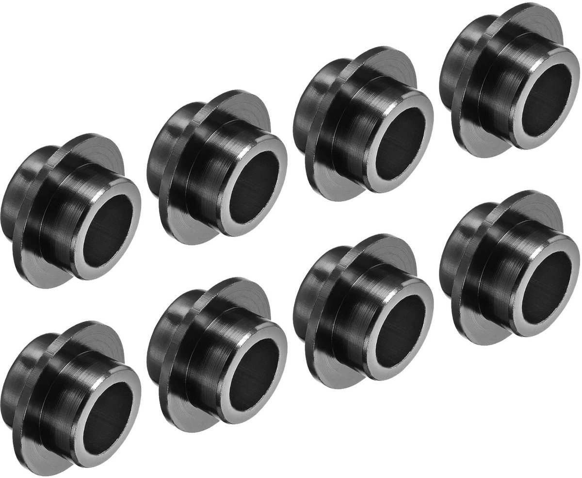 Inline Achsbuchse afstandhouders 8-pack zwart van aluminium