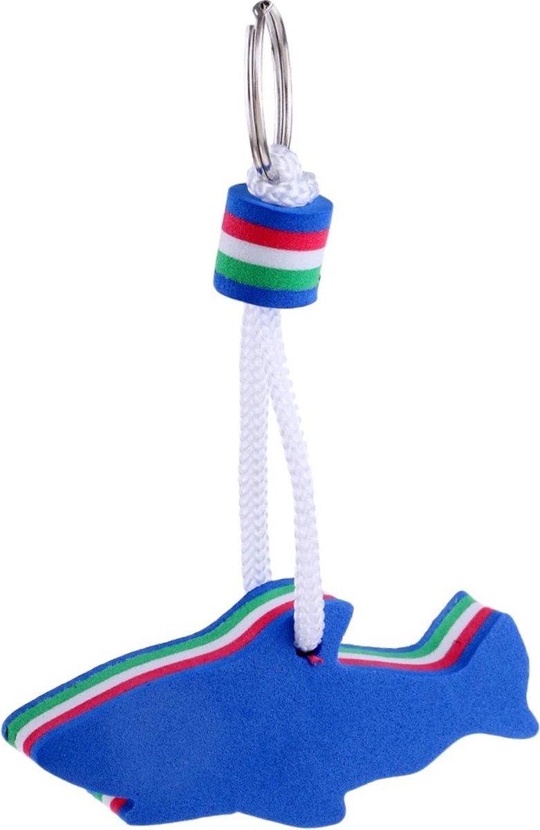Drijvende sleutelhanger haai - Sleutelhanger die blijft drijven - Boot hanger- Watersport hanger - Floating keychain - Haaien sleutelhanger - Blauw - EVA foam - Jonyx