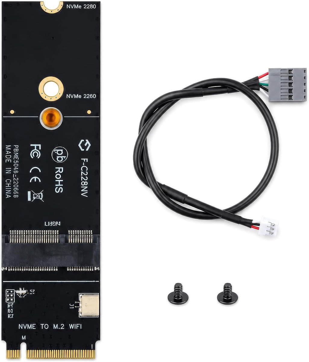 M.2 M-Key to A + E Key NGFF Slot Wifi Wireless Network Card M.2 NGFF PCI Express to E Key Card M-Key to A-E Key M.2 - ShopVlot