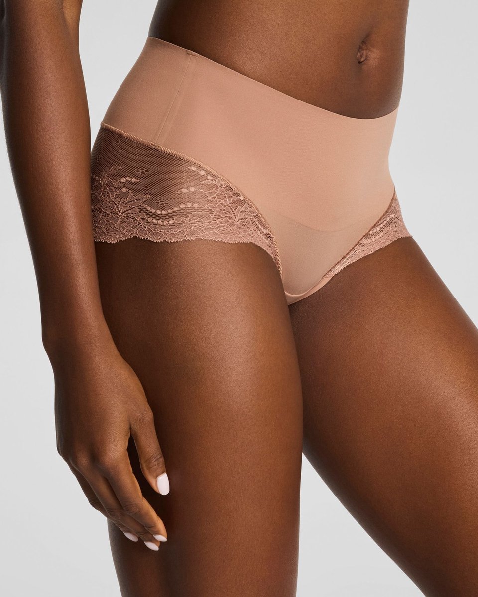 Spanx Undie-tectable - Lace Hi-Hipster - Kleur Cinnamon - Maat L