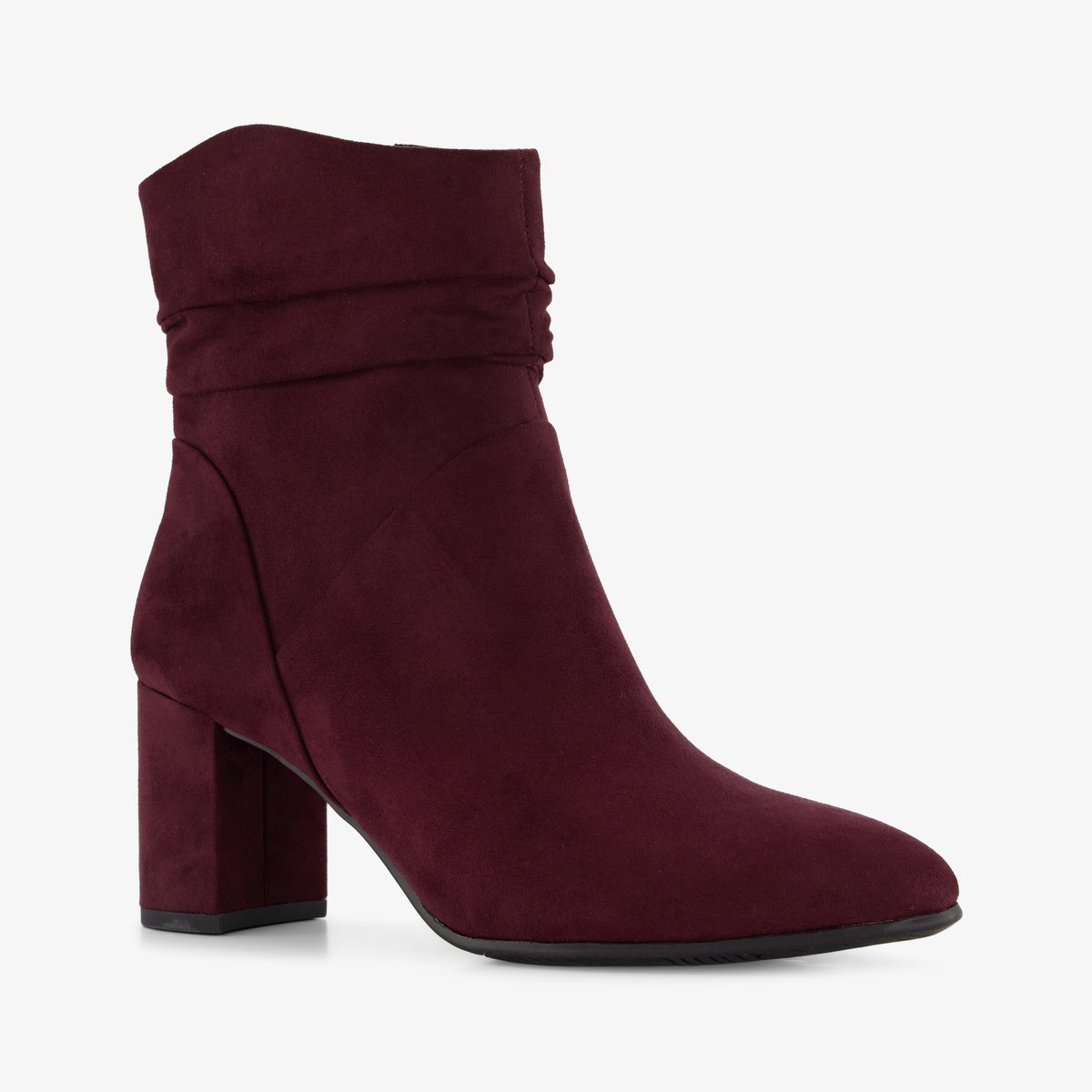 Marco Tozzi dames enkellaarsjes met hak bordeaux - Rood - Maat 41