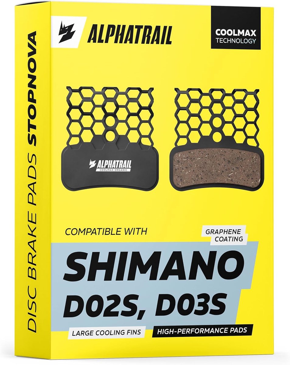 Remblokken voor Shimano D02S, D03S - Organic CoolMax - Krachtige en stille remkracht - 1 paar - ShopVlot