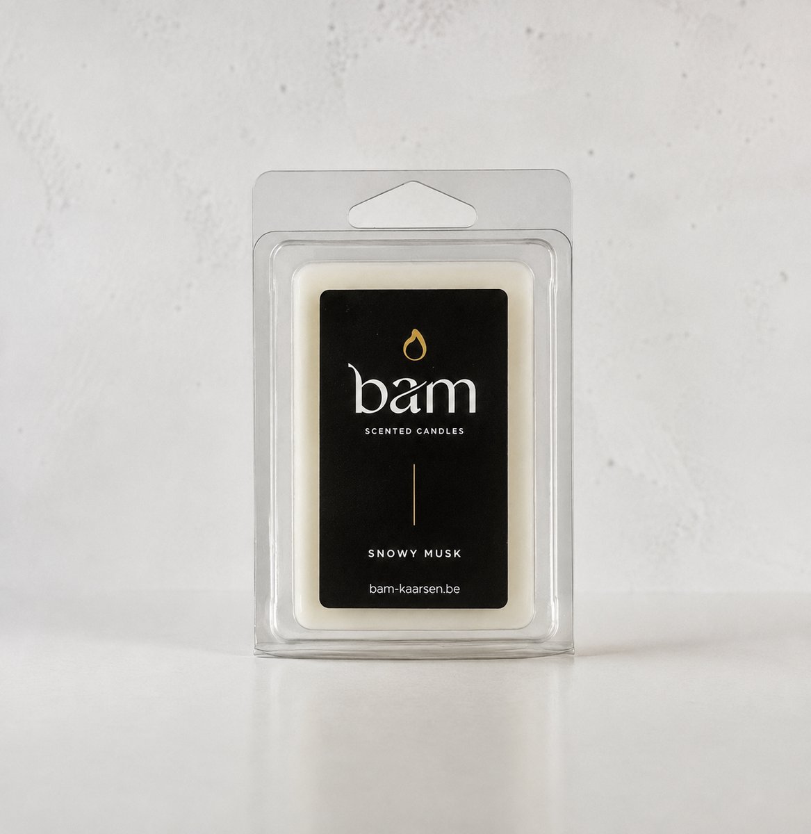 BAM Waxmelts Snowy Musk – Witte Musk Geurwax van Natuurlijke Zonnebloemwas – Vegan Wax Melts – Sterk Geurend – Voor Waxbrander – Handgemaakt in België