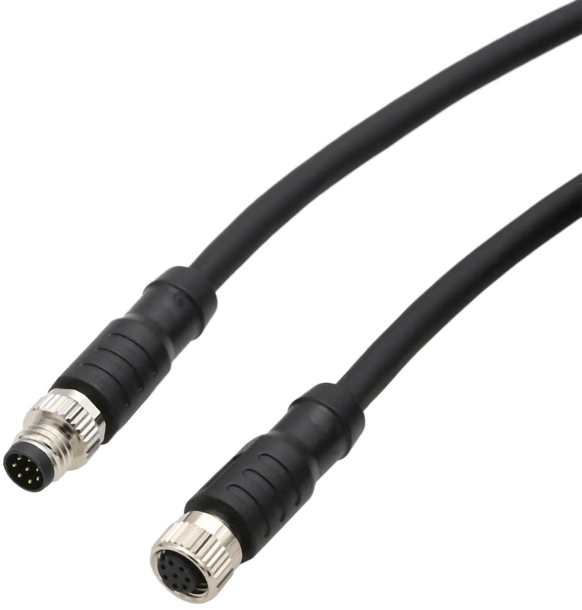 M8 8 pin kabel - vrouwelijke en mannelijke connector - geschermd - voor industriële camera - ShopVlot