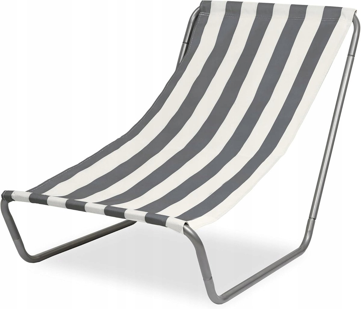 Lichtgewicht Tuinligstoel Grijs/Licht Beige - Comfortabel & Opvouwbaar