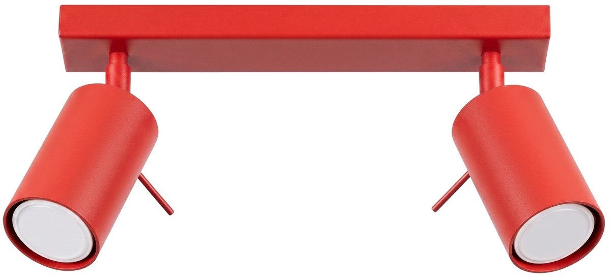 Sollux Lighting Plafondlamp RING - GU10 - rood - staal - 30x6x16cm