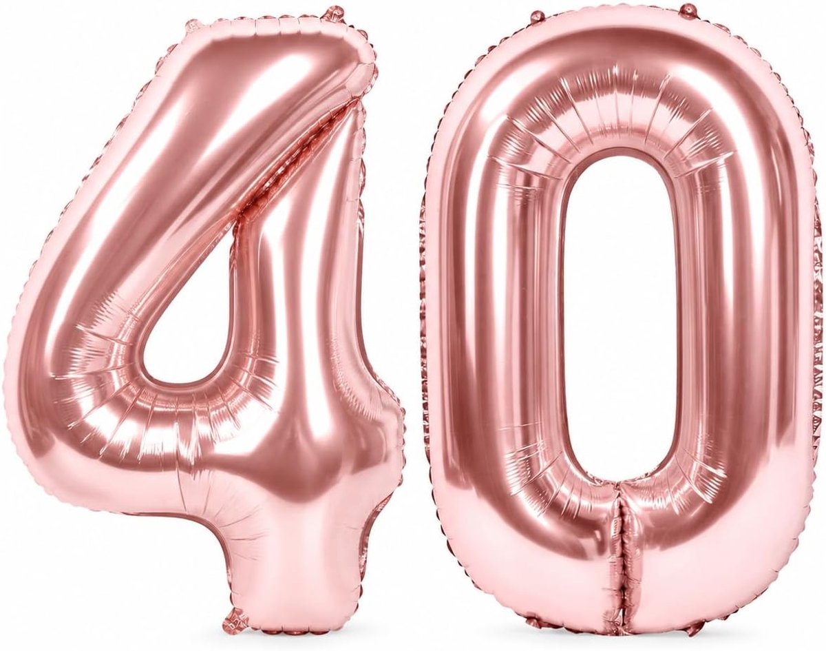 Number Number Balloons, Rose Gold, Foil Balloons, Number 40, Giant Number Balloons for Birthday, Wedding, Anniversary - ShopVlot