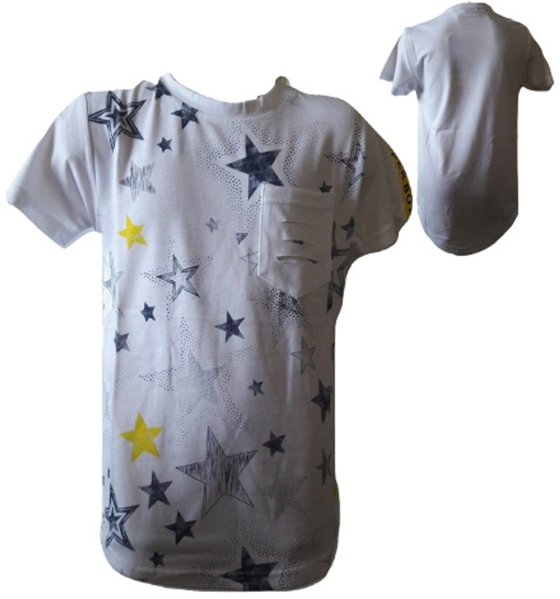 Jongens T-shirt Stars wit - Wit - 98/104