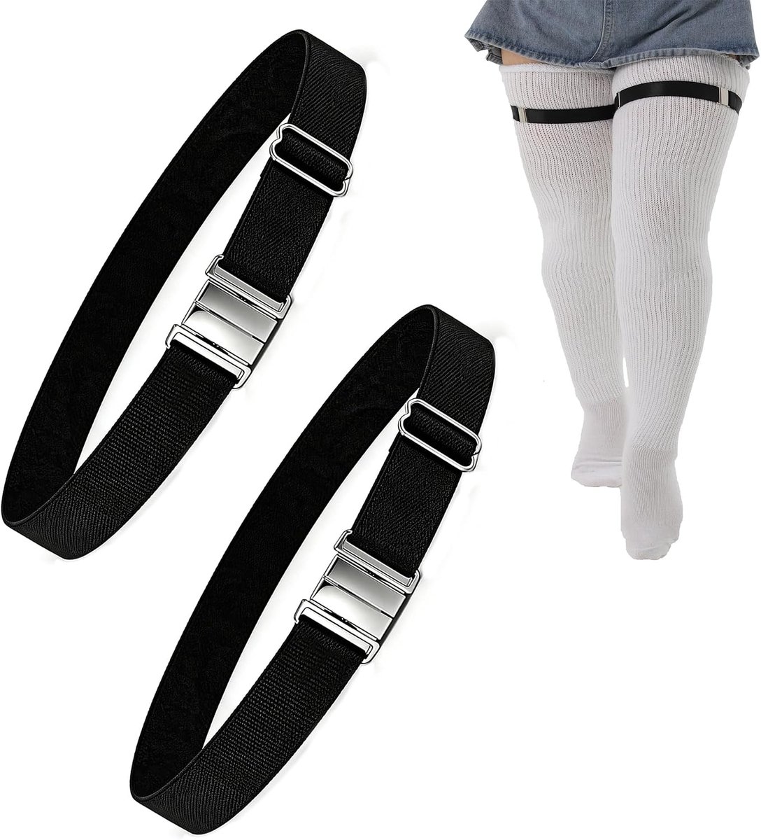 ZAHD 2 stuks kousenhouder, plus size, 75 cm, dijbeenband - ShopVlot