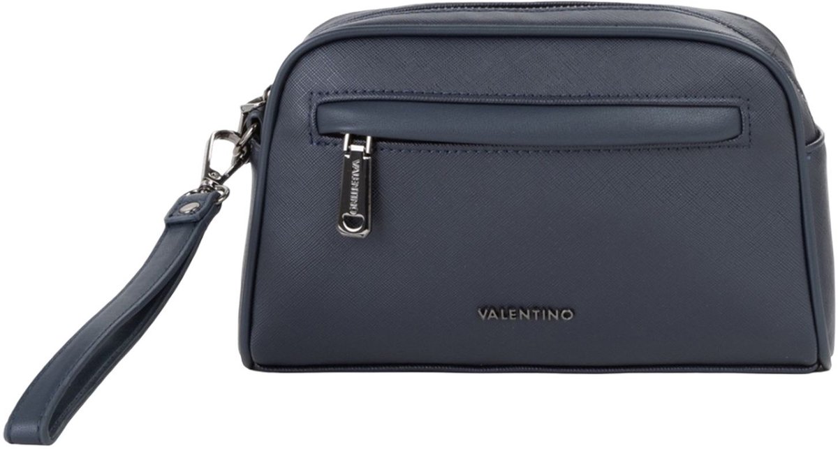 VALENTINO toilettas Karo Soft Cosmetic Case Navy donkerblauw