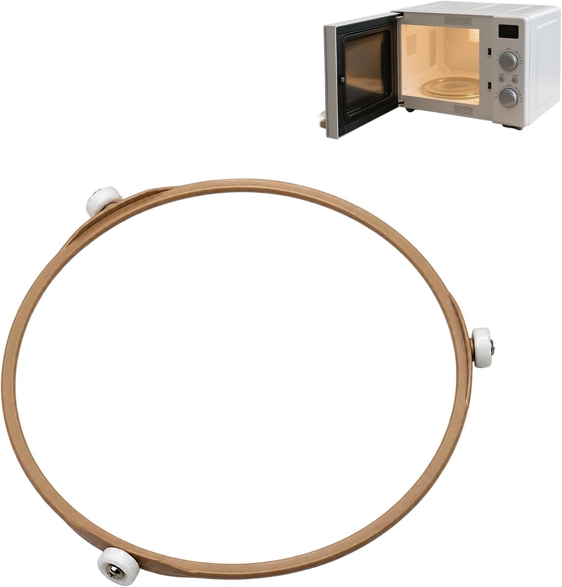 Magnetron draairing 22 cm, draaiplateau magnetronvervanging, ronde rolring met geleidingsfunctie en meerdere wielen - ShopVlot