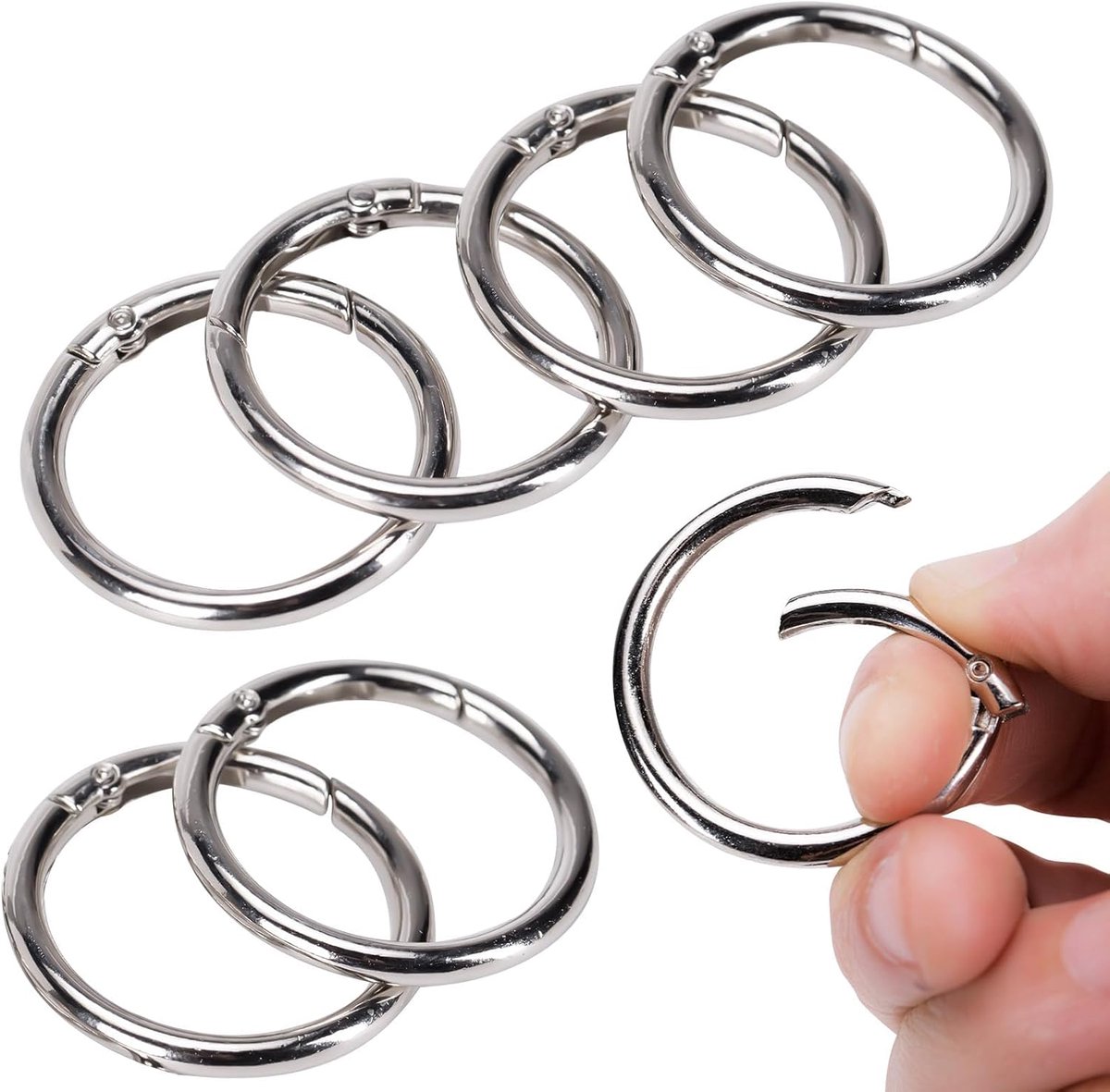 8 Pieces Keychain O-Rings,Metal Zinc Alloy Key Rings,Sturdy and Durable - ShopVlot