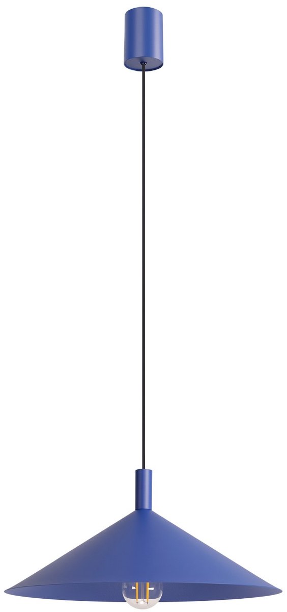 Sollux Lighting Hanglamp Nox - E27 - ultramarijn - staal - 40x40x135cm