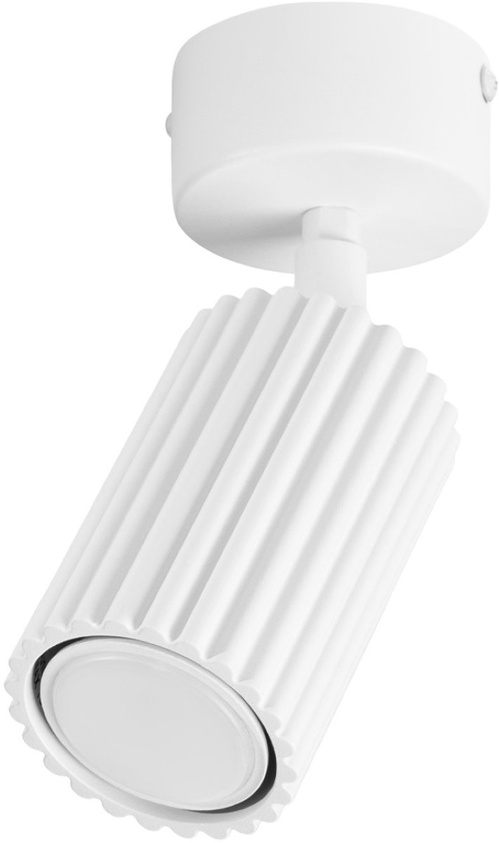 Sollux Lighting Plafondlamp KARBON - GU10 - wit - aluminium - 7x7x18cm