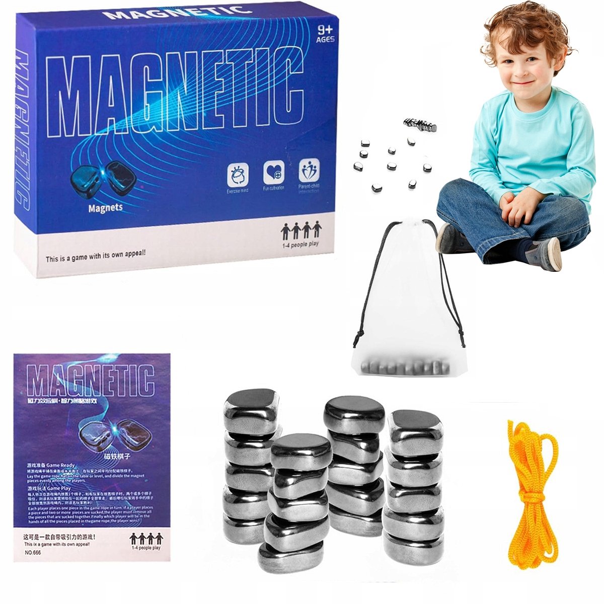 Magnetisch Schakenspel: Strategische 20-delige Magneet Puzzel