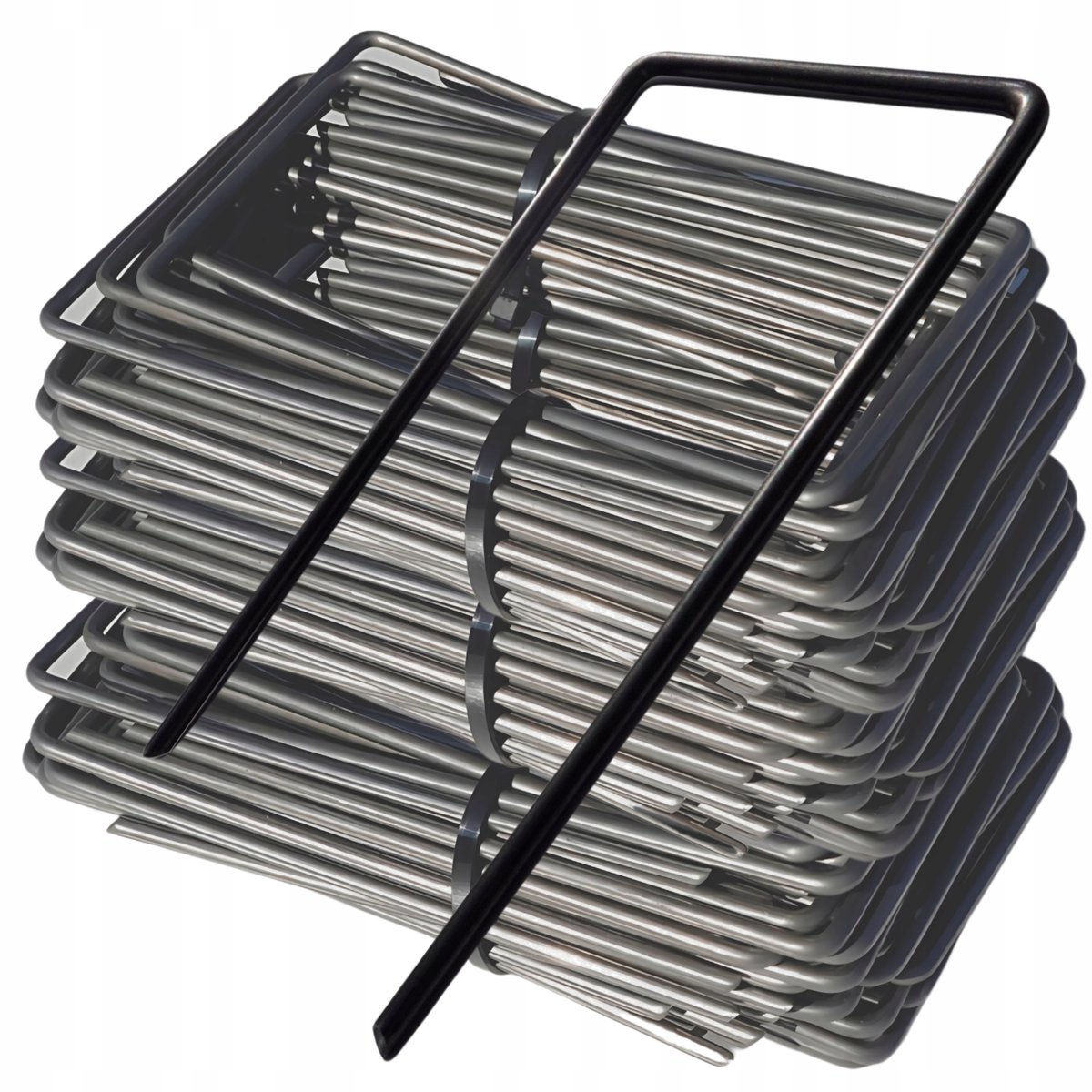 Set van 100 U-vormige grondpennen voor agrotextiel, 4mm dik, 15cm