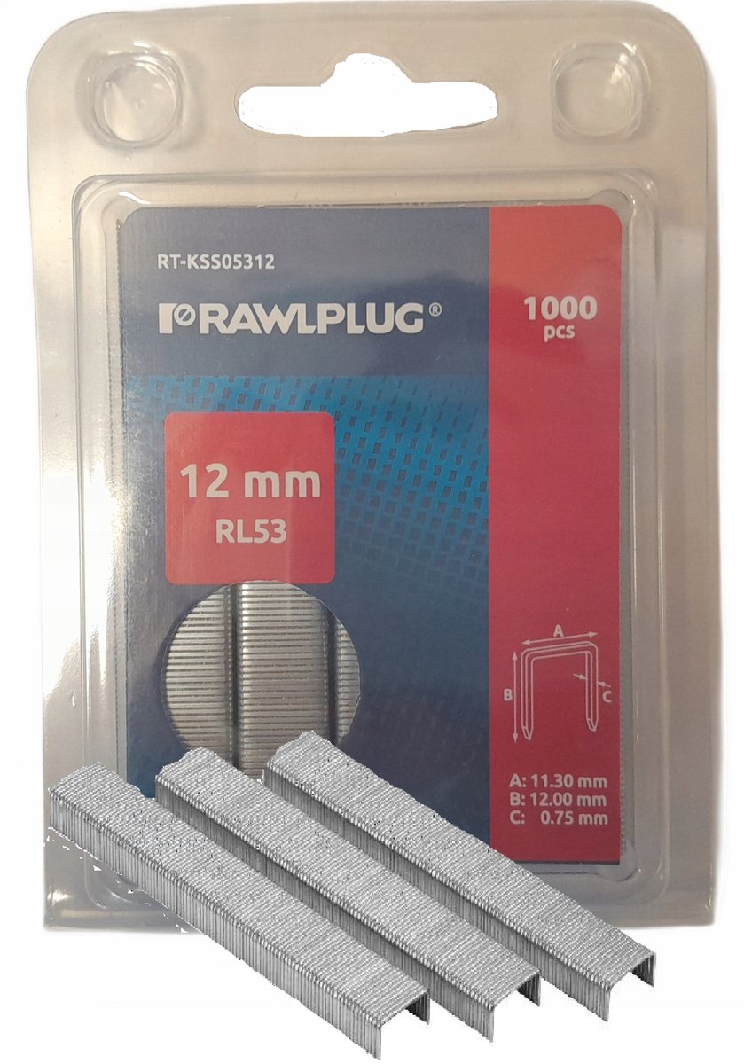 Rawlplug RL53 nietnagels 12mm - 1000 stuks