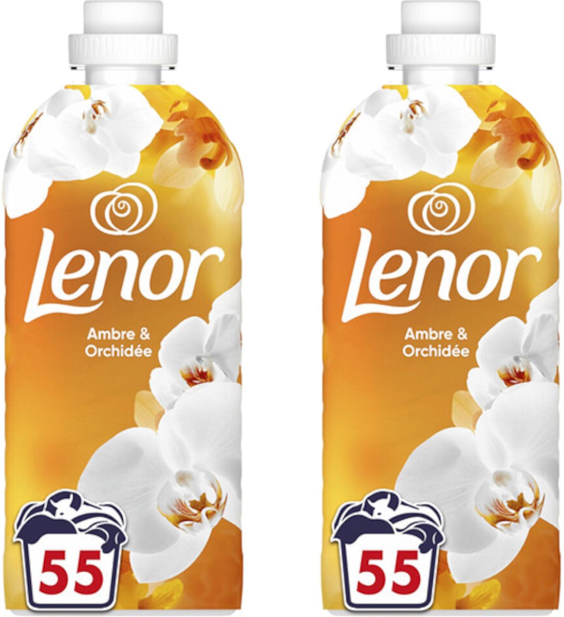 Lenor Wasverzachter Amber & Orchidee - Multipack - 110 (2x55) Wasbeurten - 2310 (2x1155) ml